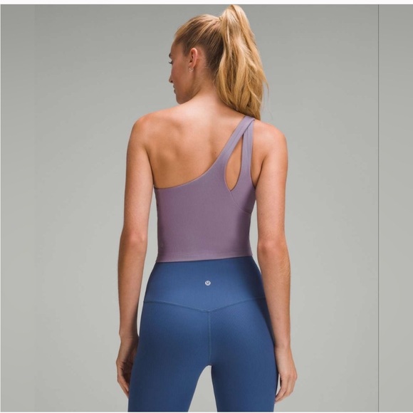Ribbed Nulu Asymmetrical Yoga Tank Top - Picture 5 of 5